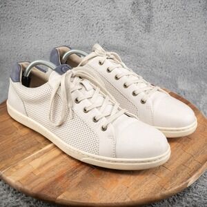 Born Men's Ashram II Lace Up Sneakers Comfort Shoes Ivory Blue Size 11.5 M US